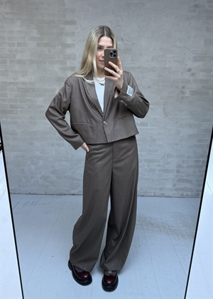 Yroway buks Heathered Ash Brown Stripes American Vintage 